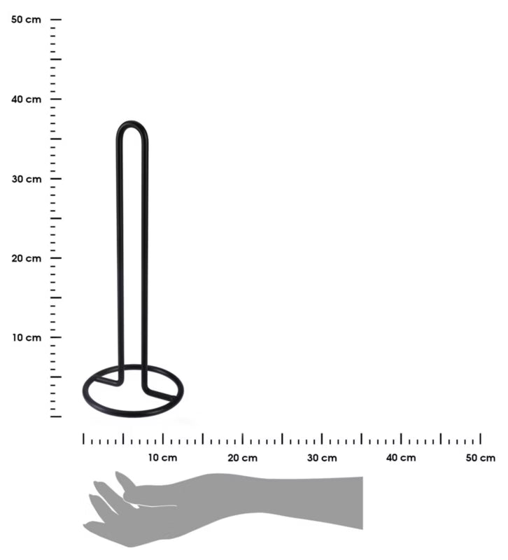 Køkkenrulleholder 33 cm Sort Metal