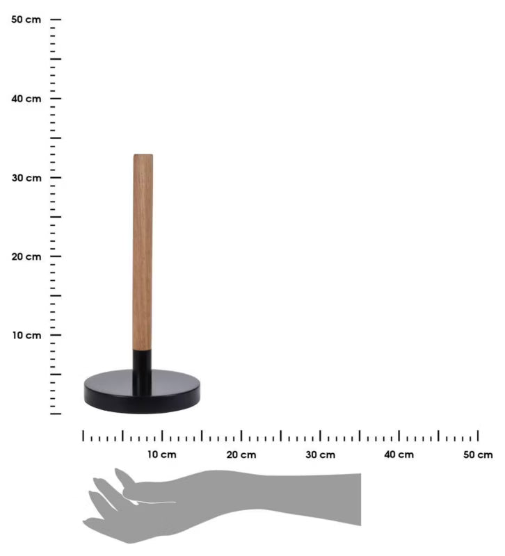 Køkkenrulleholder Bambus 31 cm Sort