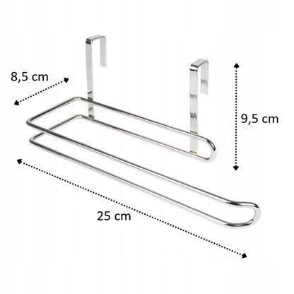 Køkkenrulleholder Ophæng 25x8,5 cm Sølv Stål