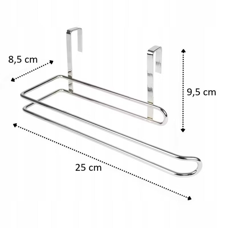 Køkkenrulleholder Ophæng 25x8,5 cm Sølv Stål