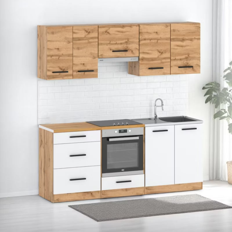 Køkkensæt 200 cm Egetræ Wotan