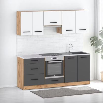Køkkensæt Mini Mokka 200 cm Wotan Eg Mat