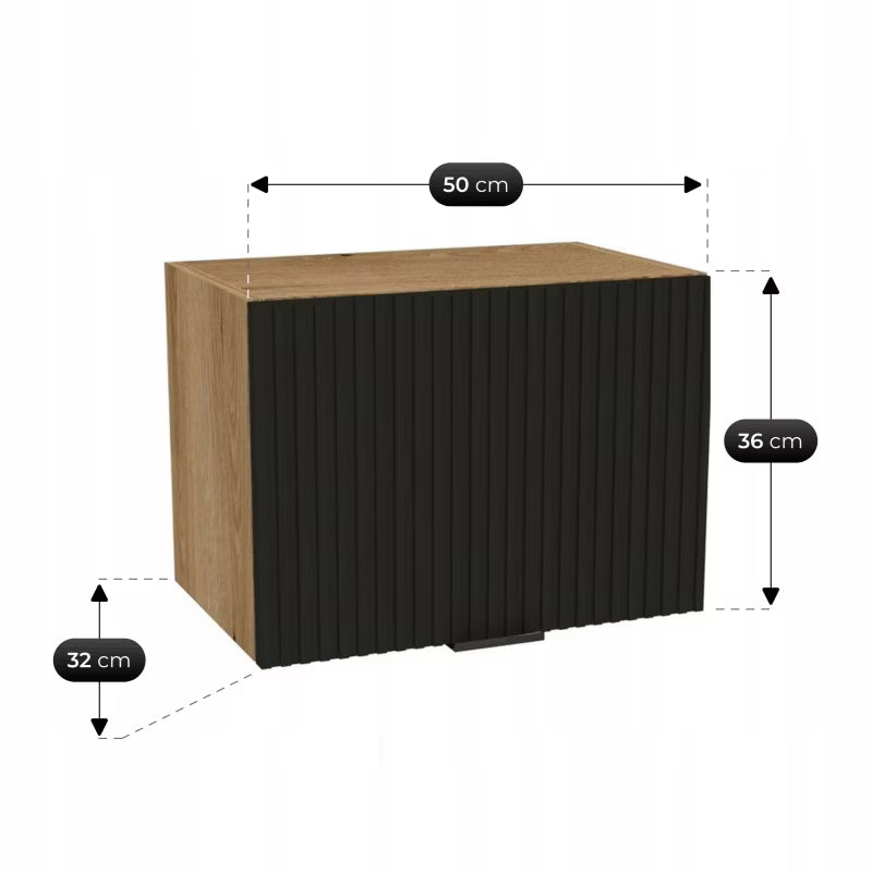 Køkkensæt Modern 170 cm Rillet Sort