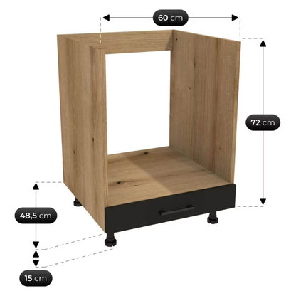 Køkkensæt Modern 260 cm Sort og Eg