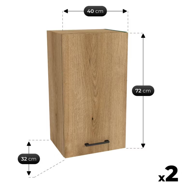 Køkkensæt Modern 200 cm Eg Evoke