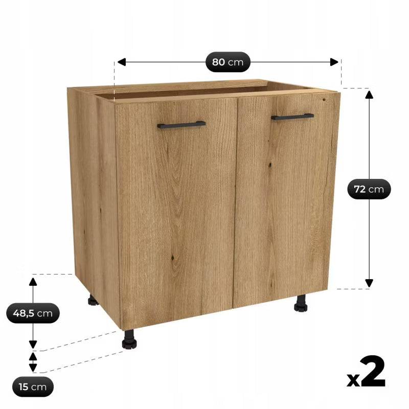 Køkkensæt Modern 260 cm Dąb Evoke Kaszmir