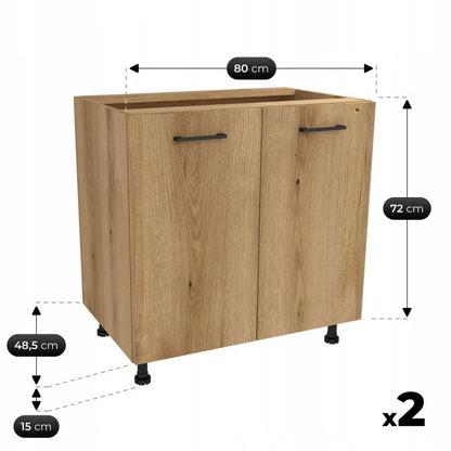 Køkkensæt Modern 260 cm Dąb Evoke Kaszmir