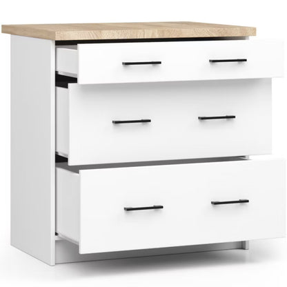 Køkkenskab 80 cm med Bordplade Hvid