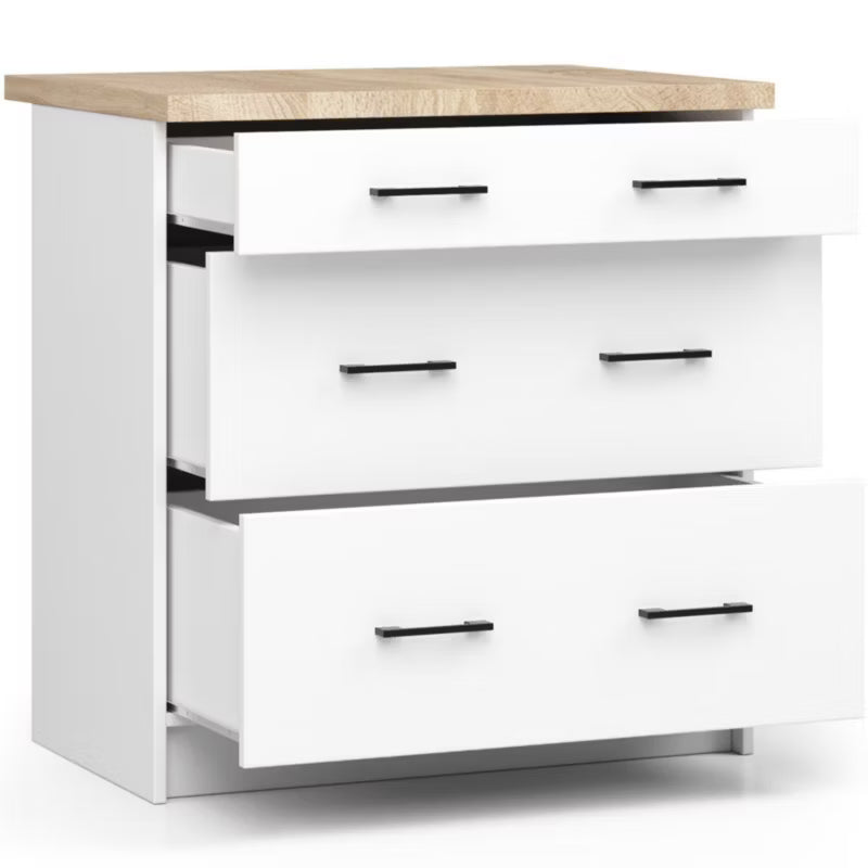 Køkkenskab 80 cm med Bordplade Hvid