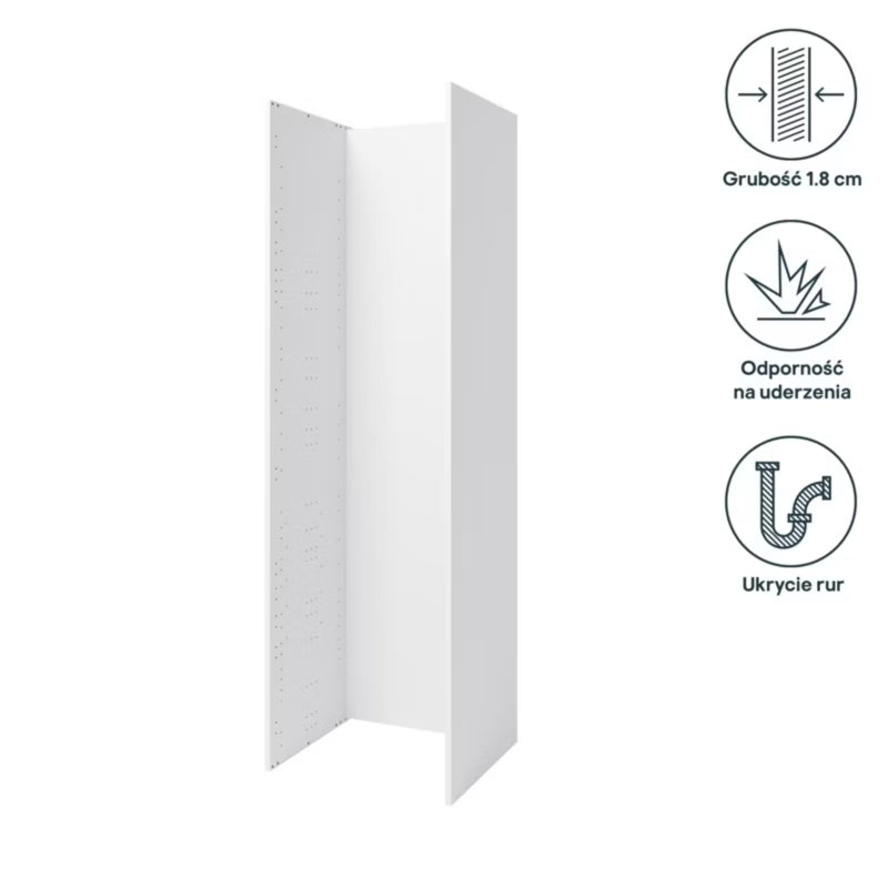 Køkkensidepanel Caraway 60x201 cm Hvid