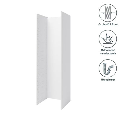 Køkkensidepanel Caraway 60x201 cm Hvid