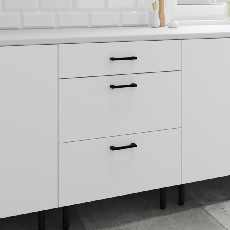 Køkkenskab 60 cm Hvid med 3 Skuffer