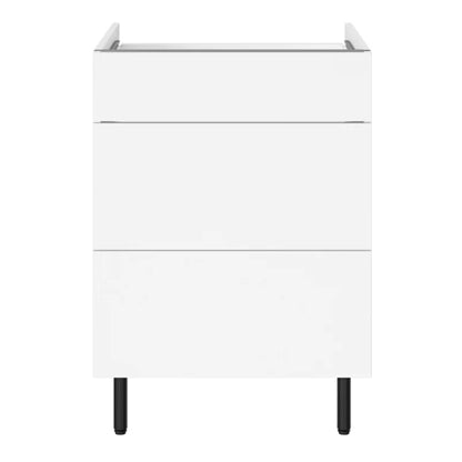 Køkkenskab 60 cm Hvid med 3 Skuffer