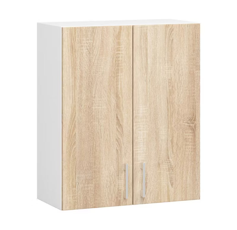 Køkkenskab 60x30,5x72 cm Hvid Sonoma Eg