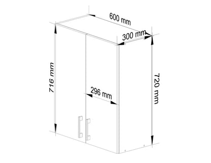 Køkkenskab 60x30,5x72 cm Hvid Sonoma Eg