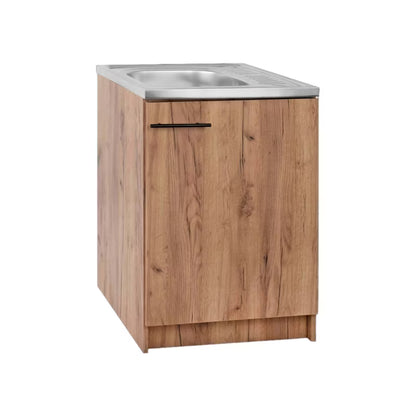 Køkkenskab 60x50 cm Guld Eg med Vask og Armatur