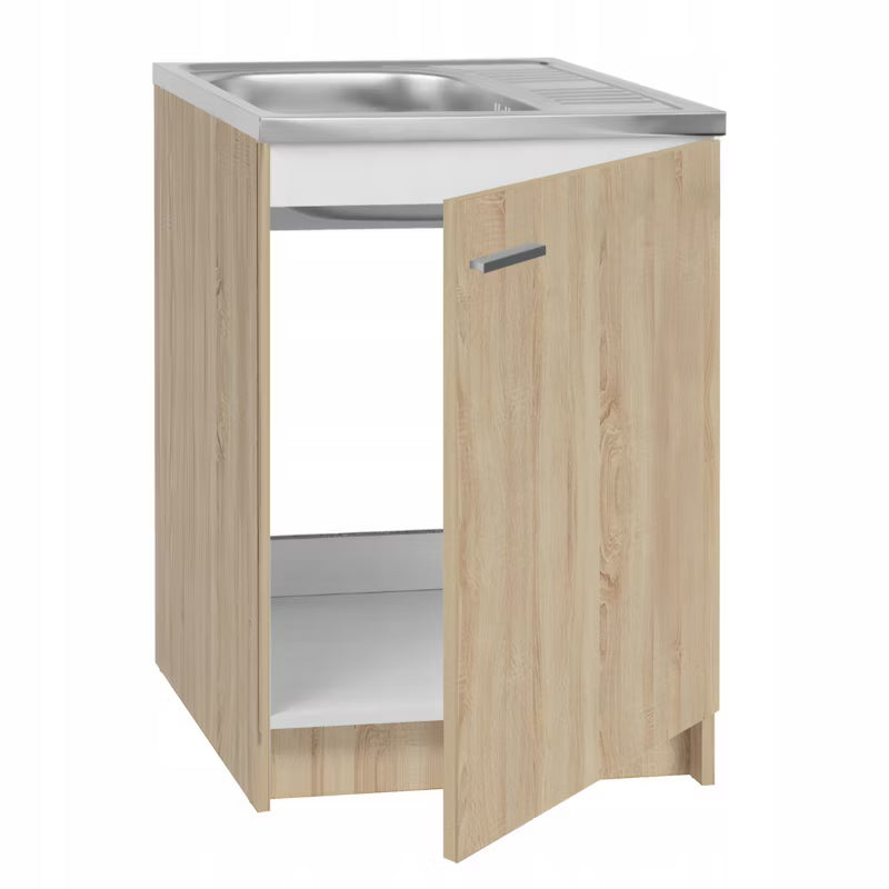 Køkkenskab 60x50 cm Sonoma Eg med Vask og Armatur