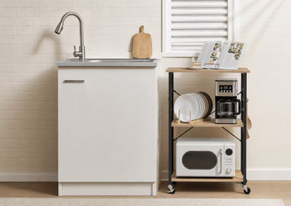 Køkkenskab 60x60 cm Hvid med Vask og Armatur