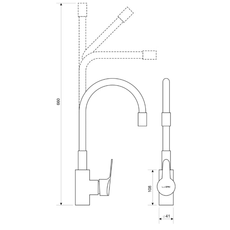 Køkkenskab 80 cm Gylden Eg med Vask og Armatur