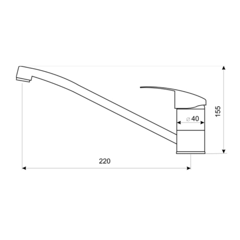 Køkkenskab 80 cm Hvid med Dobbeltvask og Armatur