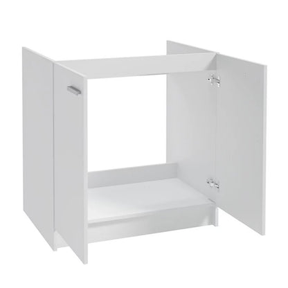 Køkkenskab 80 cm Hvid med Vask og Armatur