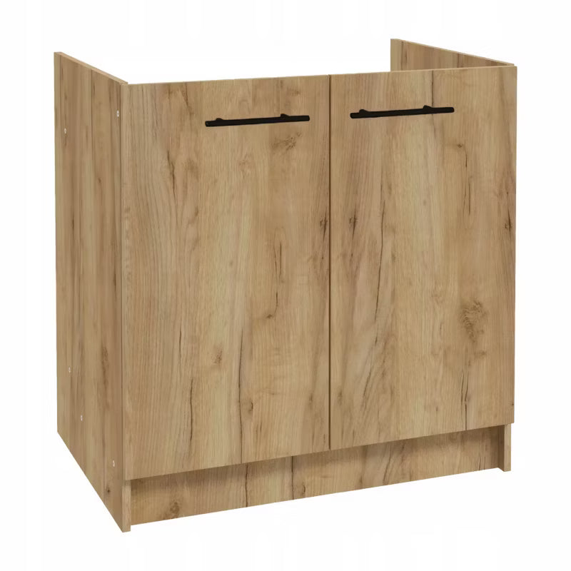 Køkkenskab 80x50 cm Dąb Craft Guld med Stålvask