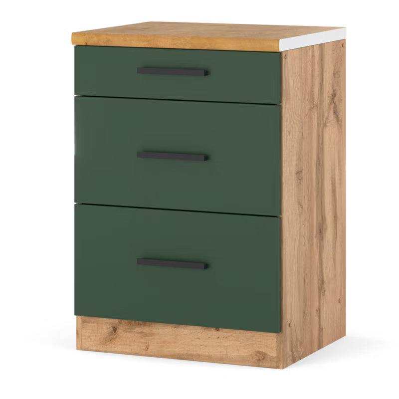 Køkkenskab Blanka D60-3SZ 60 cm med 3 Skuffer