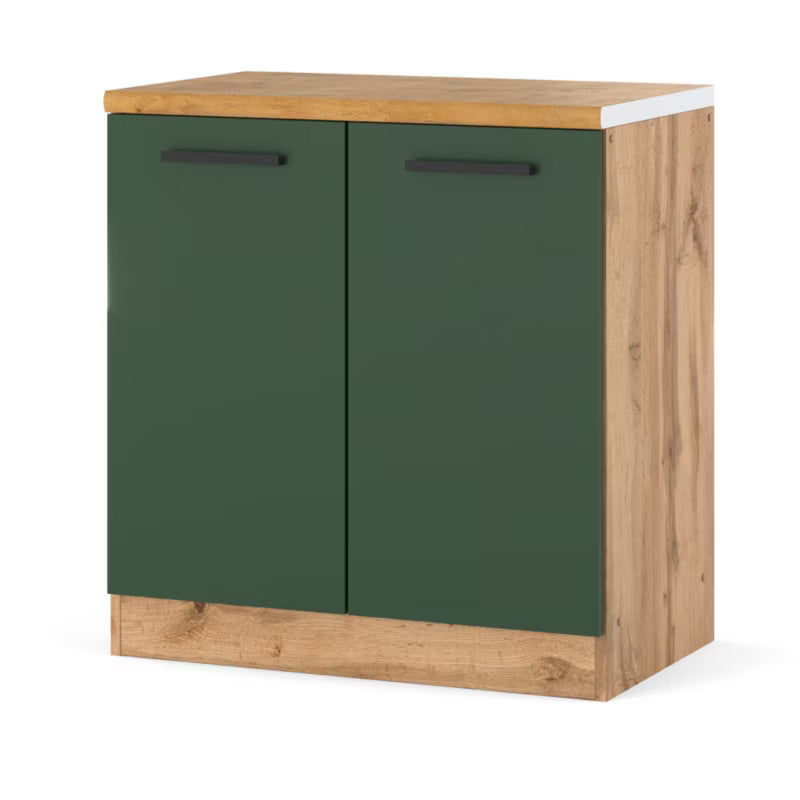 Køkkenskab Blanka D80 80x47x85 cm Flaskegrøn Dąb Wotan