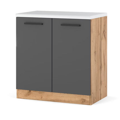 Køkkenskab Blanka D80 80x47x85 cm Wotan Eg Grå