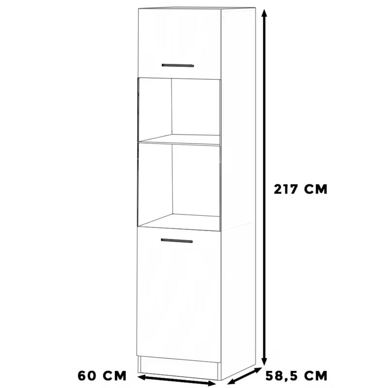 Køkkenskab Blanka S60 60x58.5x217 cm Wotan Eg