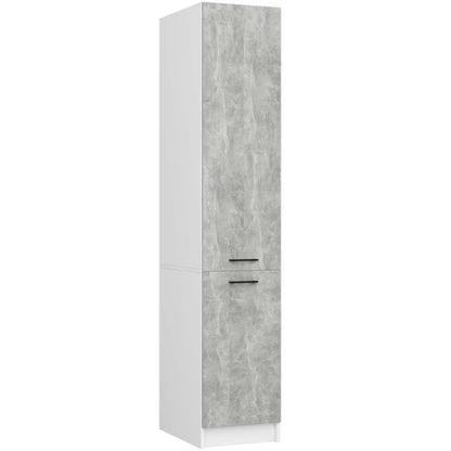 Køkkenskab Højskab 40x57x205 cm Hvid Beton Mat