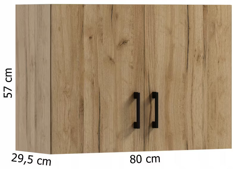 Køkkenskab KG 80 cm Væghængt Gylden Craft Eg