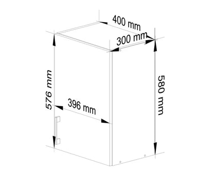 Køkkenskab Lima 40 cm Hvid Sonoma Eg