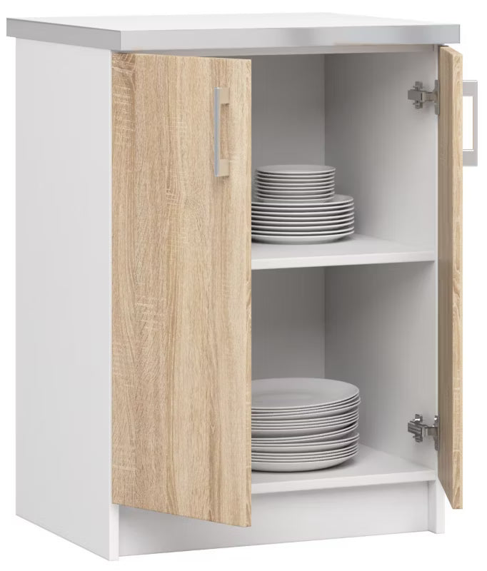 Køkkenskab Lima S60 60 cm Hvid Sonoma Eg
