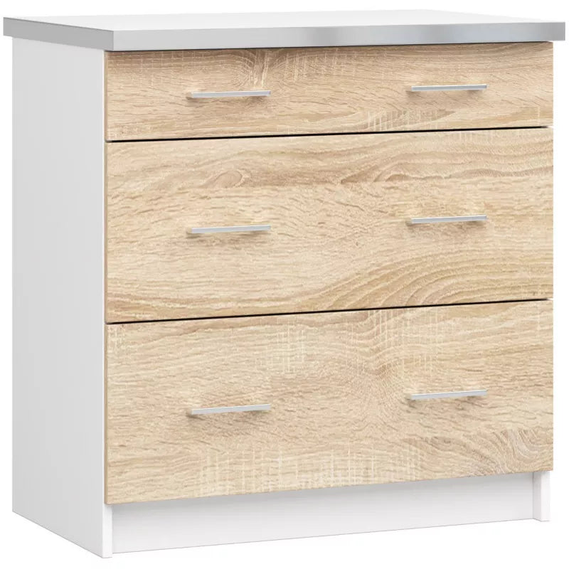 Køkkenskab Lima S80 80 cm Hvid Sonoma Eg