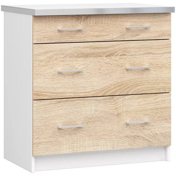 Køkkenskab Lima S80 80 cm Hvid Sonoma Eg