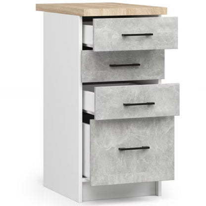 Køkkenskab Oliwia 40x46x85 cm Hvid Beton