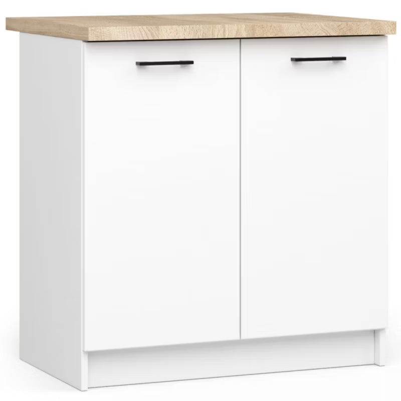 Køkkenskab Oliwia 80x46x85 cm Hvid med Bordplade