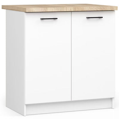 Køkkenskab Oliwia 80x46x85 cm Hvid med Bordplade