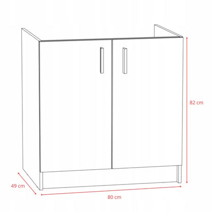 Køkkenskab Underskab 80x82 cm Hvid Mat