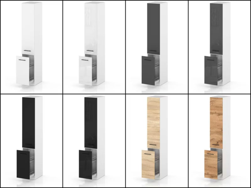 Køkkenskab Cargo 30x58x211 cm Hvid Mat