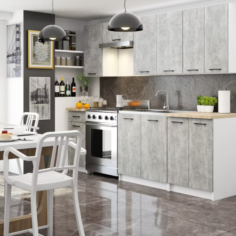 Køkkenskab Oliwia 40x30x72 cm Hvid Beton Mat