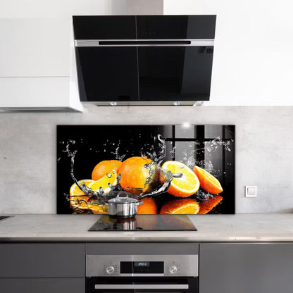 Køkkenstænkpanel 100x50 cm Orange Glas