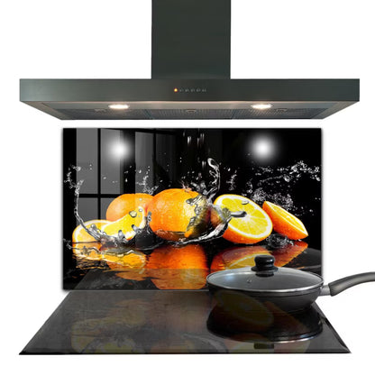 Køkkenstænkpanel Glas 100x70 cm Orange