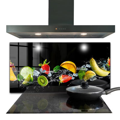 Køkkenstænkplade 100x50 cm Flerfarvet Hærdet Glas
