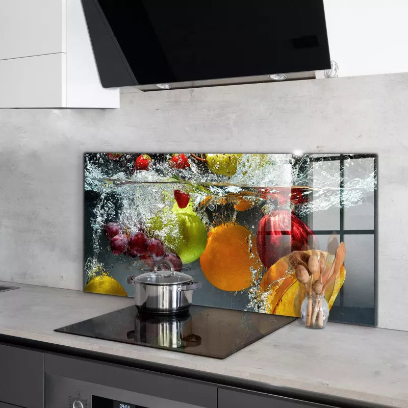 Køkkenstænkplade 100x50 cm Glas Flerfarvet