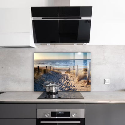 Køkkenstænkplade 100x70 cm Glas Klitmotiv
