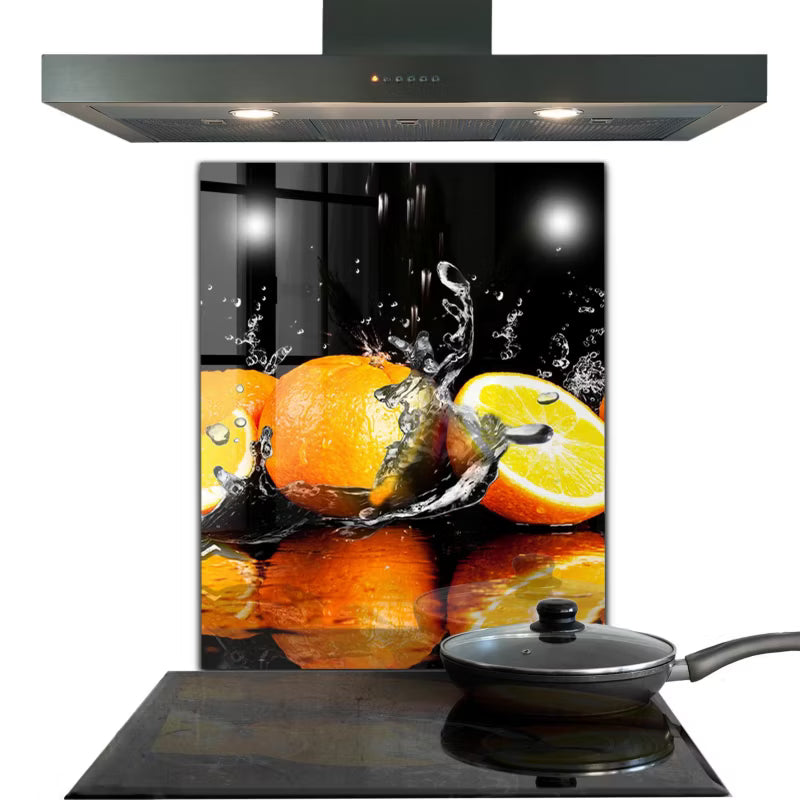 Køkkenstænkplade 60x80 cm Hærdet Glas Orange