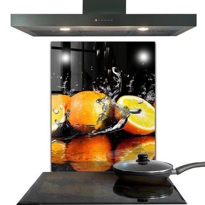 Køkkenstænkplade 60x80 cm Hærdet Glas Orange