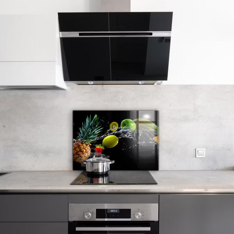 Køkkenstænkplade 80x60 cm Hærdet Glas Frugtmotiv